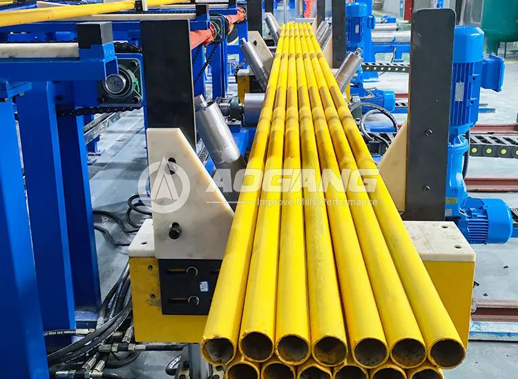 Apilador automático de tubos de acero
